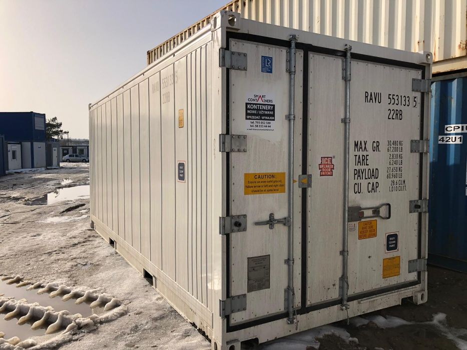 Kontener chłodniczy morski 20'RF reefer chłodnia mroźnia 6m 10 palet
