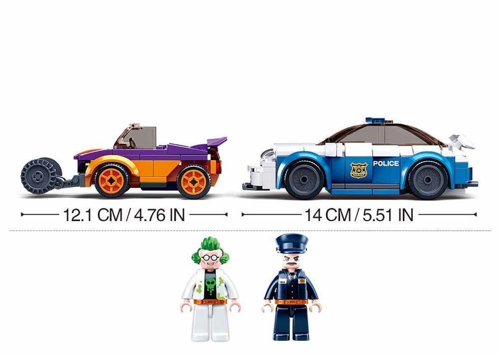 KLOCKI sluban policja samochód auto pościg pojazd 264 el KOMP. Z LEGO