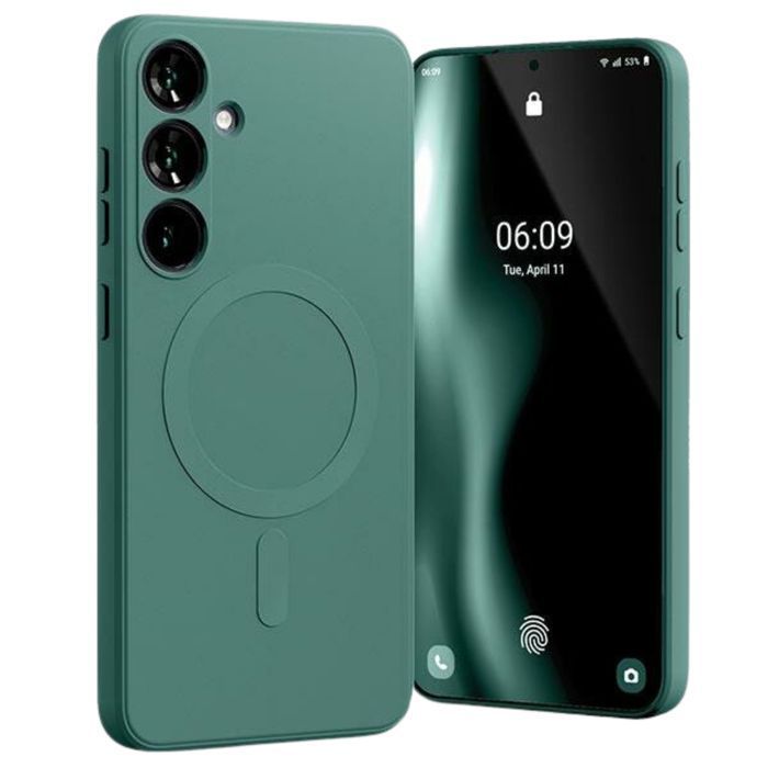 Etui do Galaxy S24+ Plus Mercury MagSafe Silikonowe mikrofibra zielone