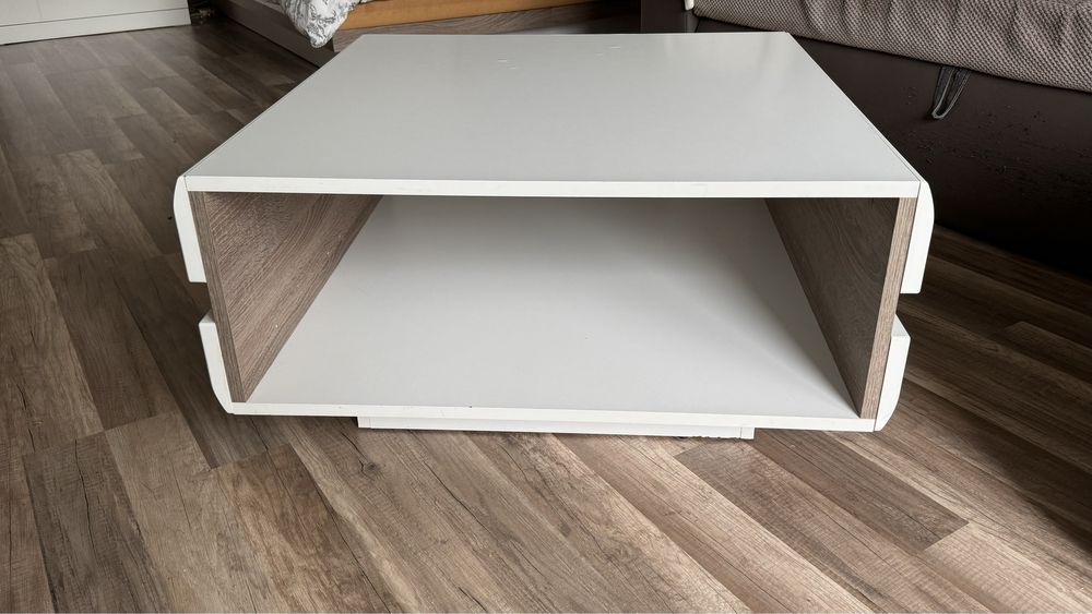 Biała ława polysk 75cm