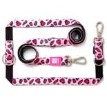 Max&Molly Leopard Pink solidna smycz przepinana dla psa, rozm.L