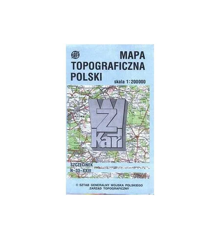 Mapa topograficzna Polski - Szczecinek
