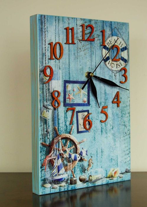 Zegar decoupage wiszący
