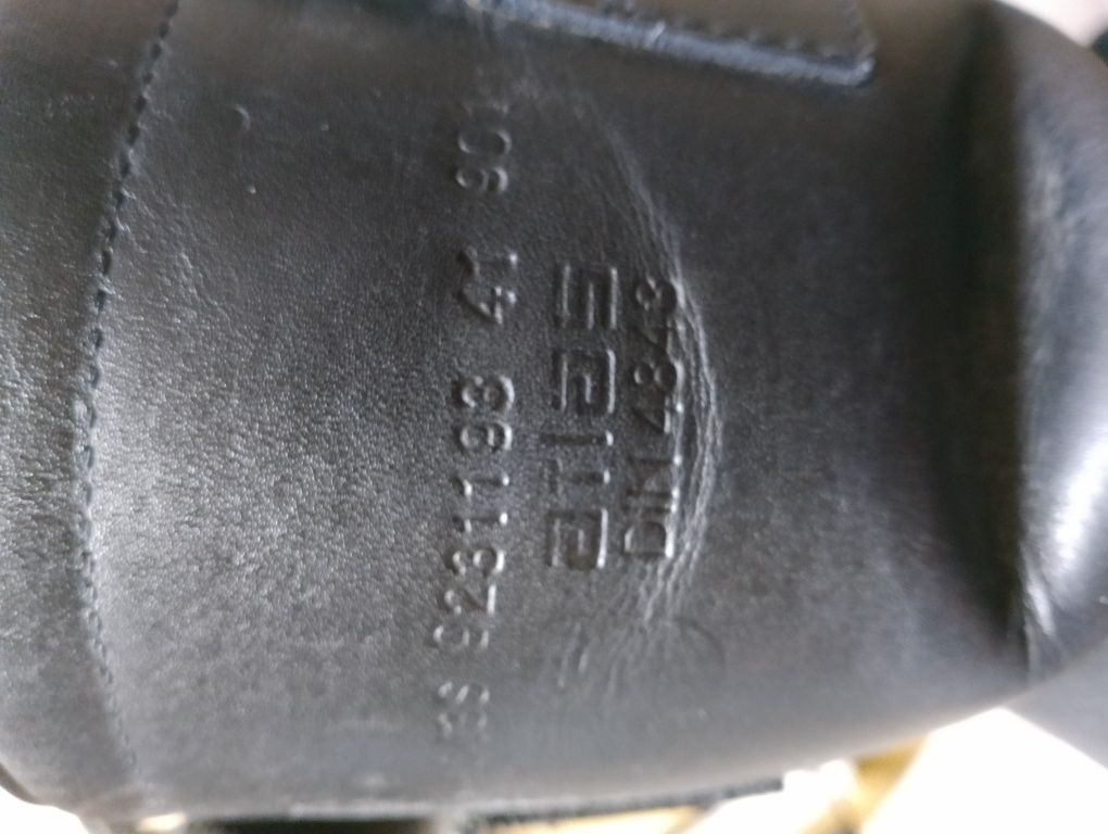 Buty motocyklowe z blachą. Skóra, rozmiar 42
