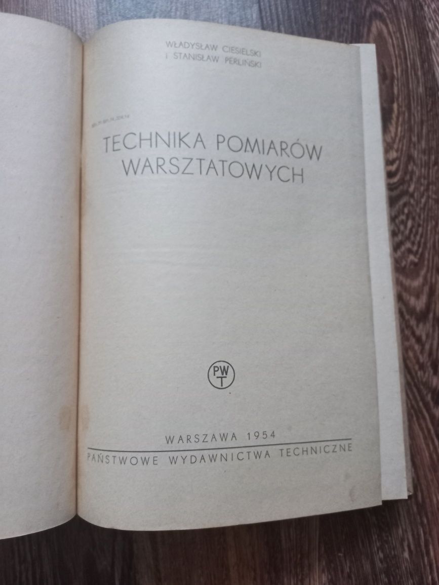 Stara książka PRL - technika pomiarów warsztatowych