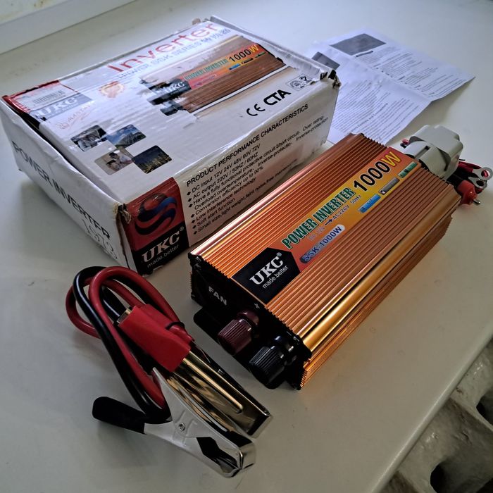 Інвертор автомобільний 12V-220 "UKC 1000W",перетворювач 12V-220V(USB,1