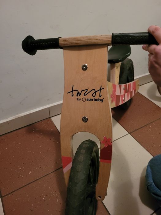 Sun baby twist 2w1 rowerek drewniany biegowy trójkołowy piankowe kółka