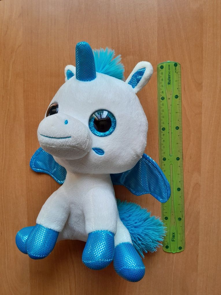 Мягкая игрушка единорог Глазастик Плюш flo's toys ТУ Большая