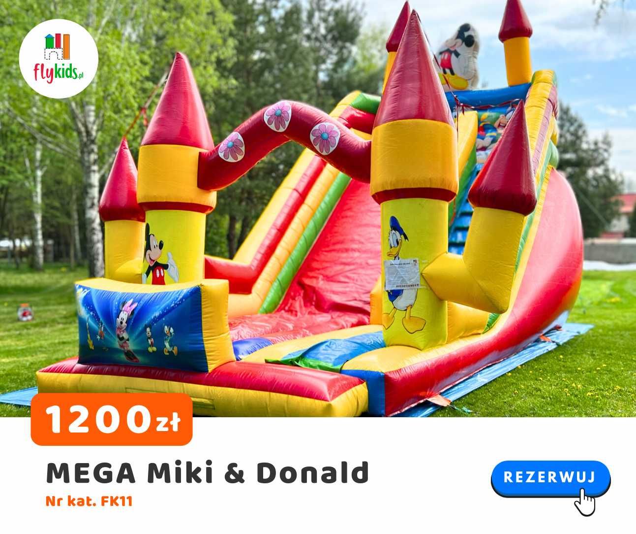 Dmuchaniec zamek dmuchany zjeżdżalnia Mikki Duży Komunia