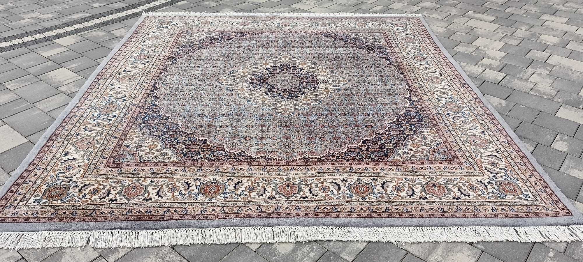 Moud dywan wełniany tkany ręcznie wełna 272 x 244 cm piękny z Iranu