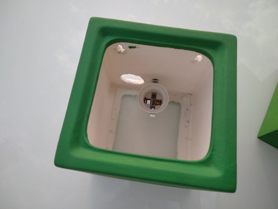 Lampy/kinkiety komplet, światło góra dół, butelkowa zieleń Made in Pol