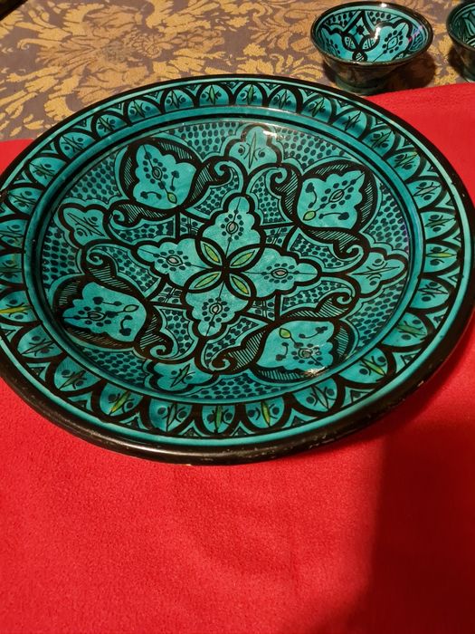 Seis taças marroquinas, safi, nunca utilizadas.