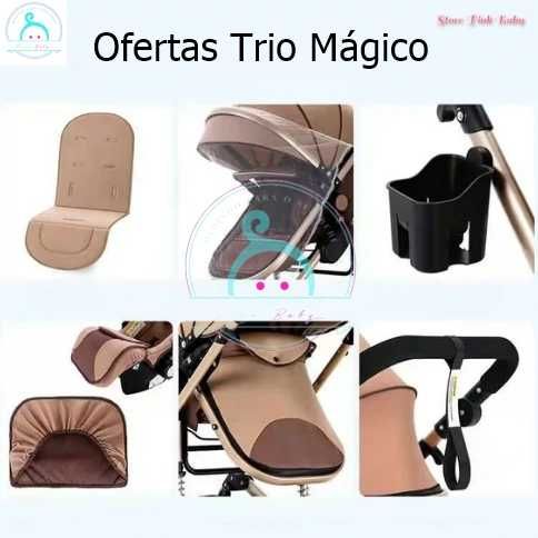 Carrinho de bebé 3 em 1 PinkBaby - Fabulous - Avelã