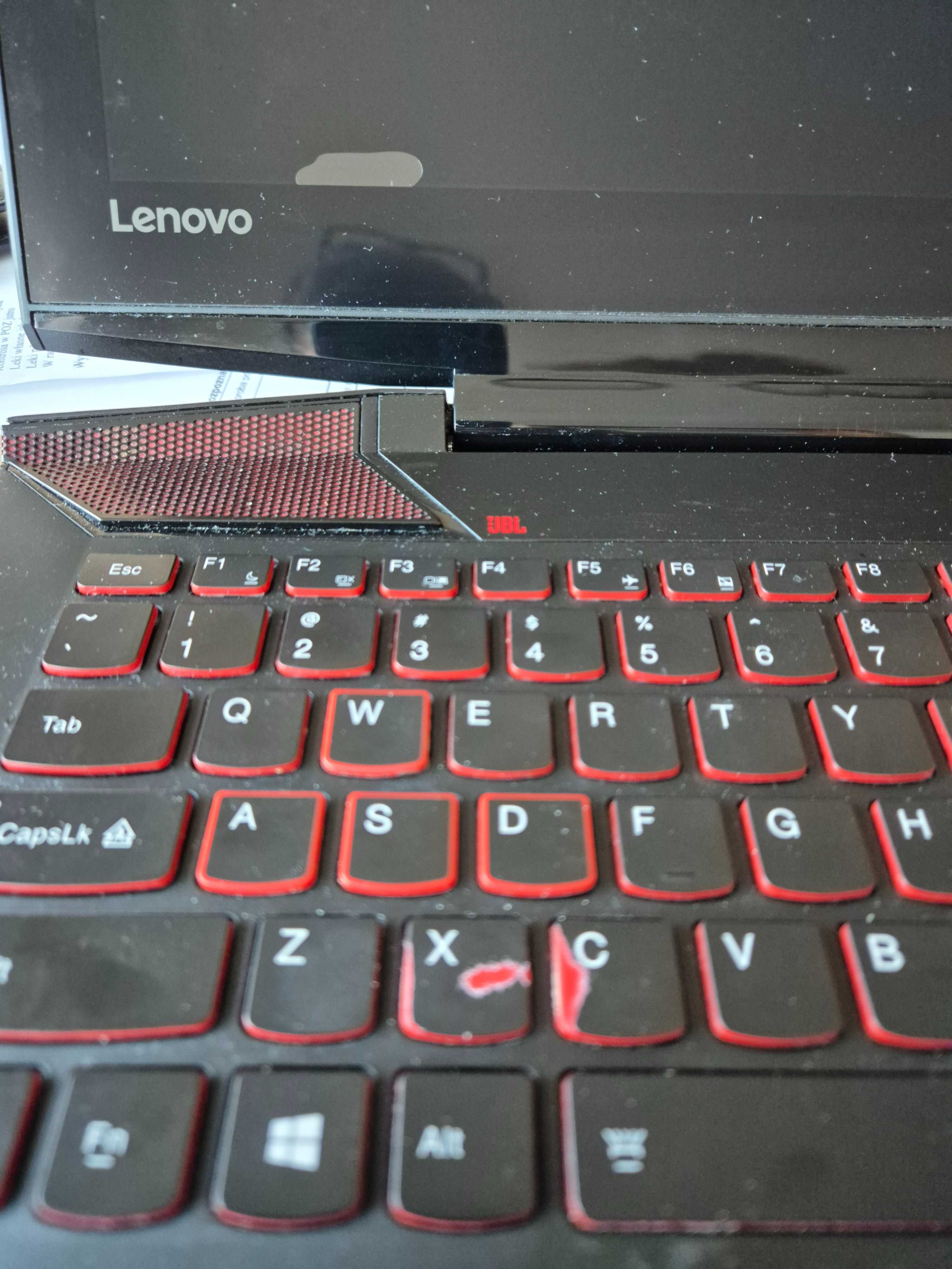 laptop Lenovo Y700-15ISK, i7, 32GB RAM, SSD 500GB, plecak, FV, kam.3D,