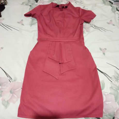 Красивое нарядное летнее платье сукня цвет бордо размер s