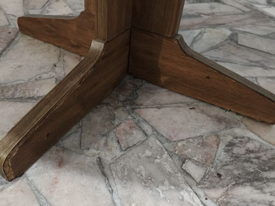 Mesa vintage redonda extensível