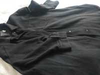 Płaszcz koszulowy czarny oversize XL
