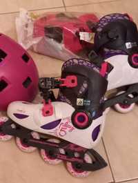 Patins em linha 32-34 + proteções