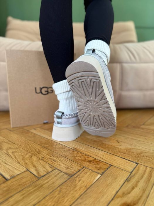 Уггі UGG Tazz Platform Light Grey Premium (36-40)