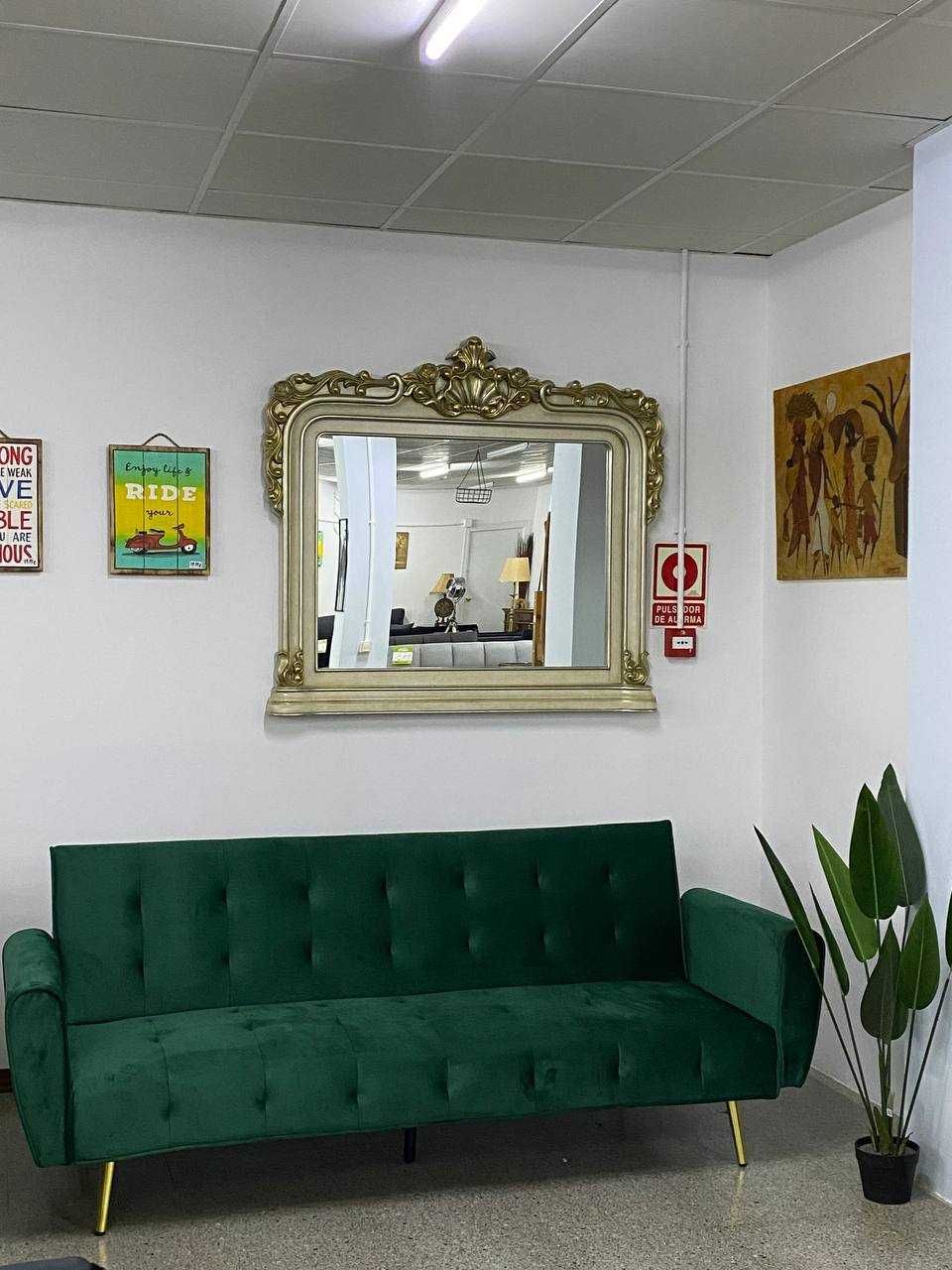 Sofá cama verde com entrega gratuita! novoo