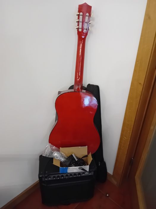 Vendo viola aparelho som microfone etc