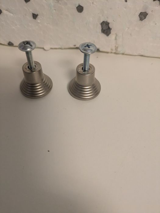 2X Gałka meblowa inox szczotkowana metalowa