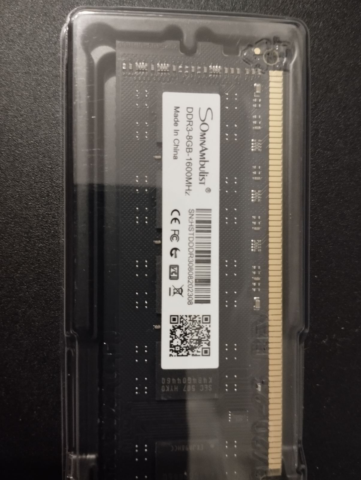 Новая оперативная память SomnAmbulist 8GB DDR3 1600mhz