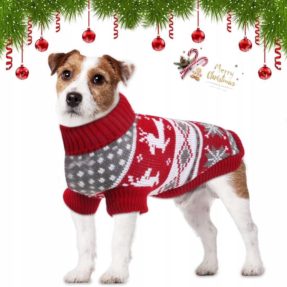 Sweter Świąteczny Ubranko Dla Psa L Dł.31Cm