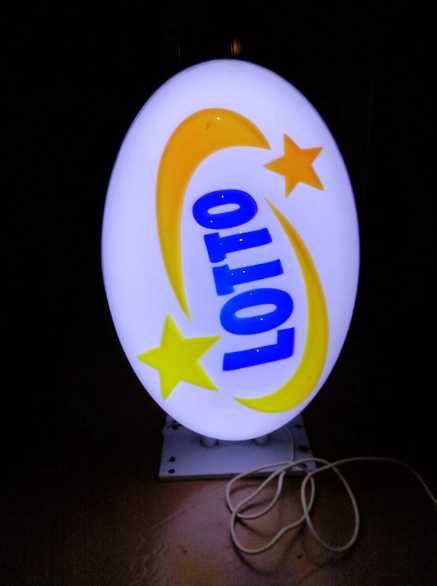 Lampa LOTTO neon świecąca