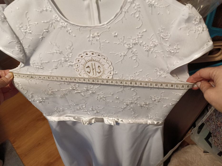 Sukienka komunijna z bolerkiem długość 110 cm