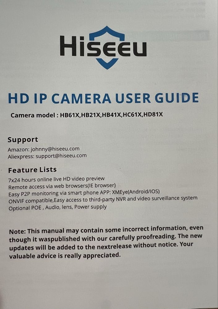 Hiseeu Hd Ip Camera