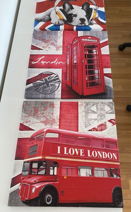 Três Quadros  em excelente estado. medidas: 38x38