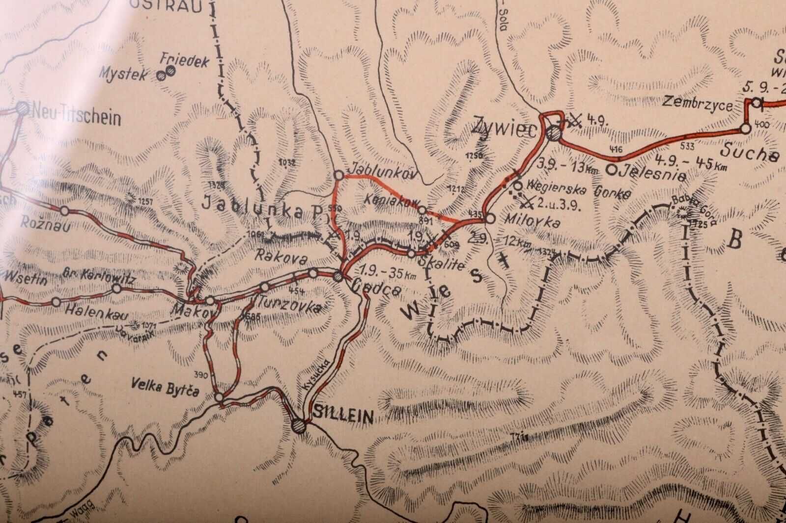Mapa walk 7 DP - 1939 Żywiec, Węgierska Górka