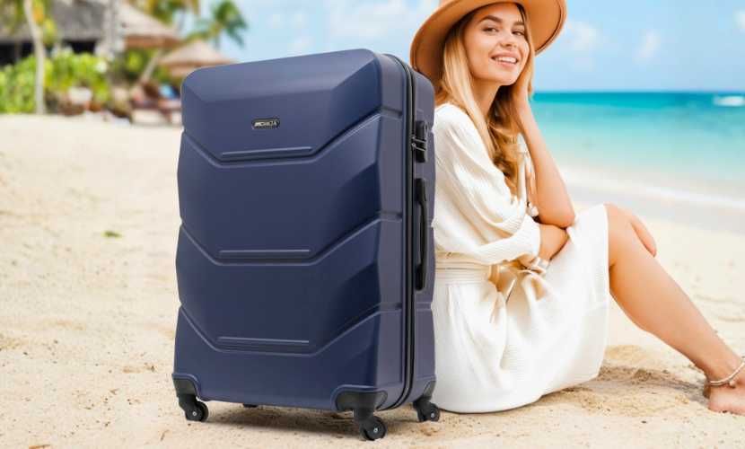 Walizka duża Bagia Exclusive 100 litrów ABS podwójne kauczukowe kółka