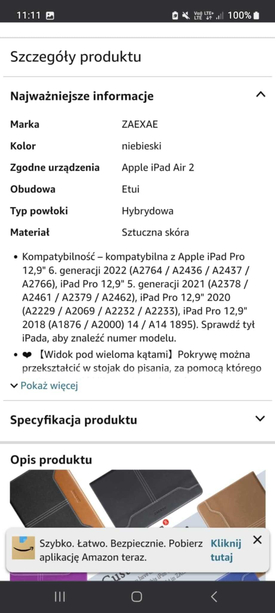 Etui na Apple IPada w stanie nowym