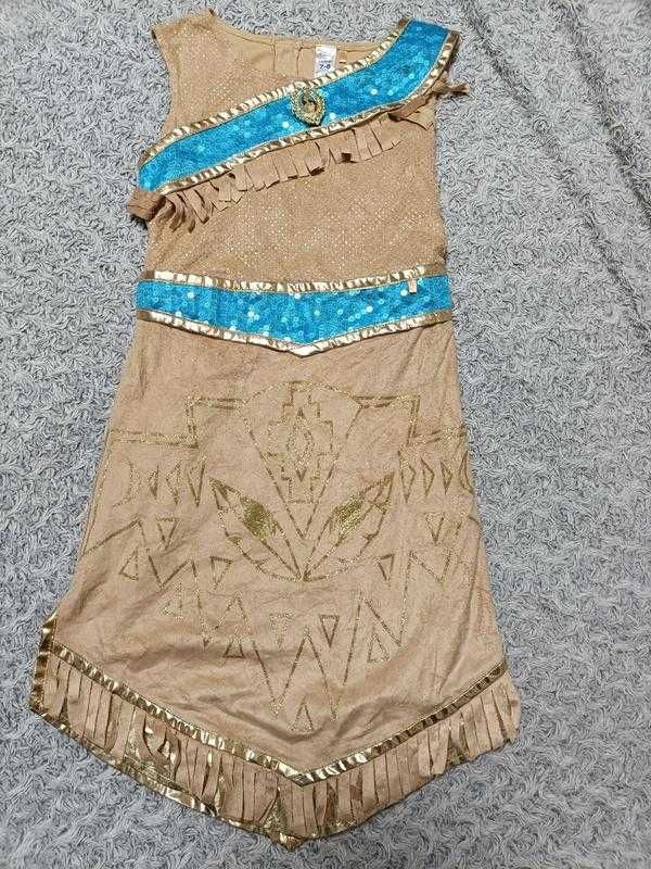 Карнавальный костюм покахонтас индеец девочка индейка  7-8 лет