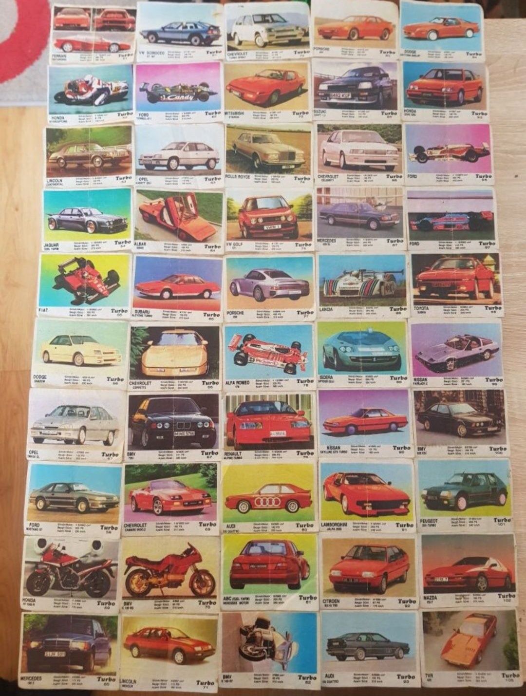 Oryginalne Obrazki Guma Turbo PRL Stare Karteczki z Gumy Turbo Vintage