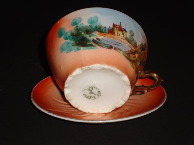 Chávena em porcelana V.A. azul