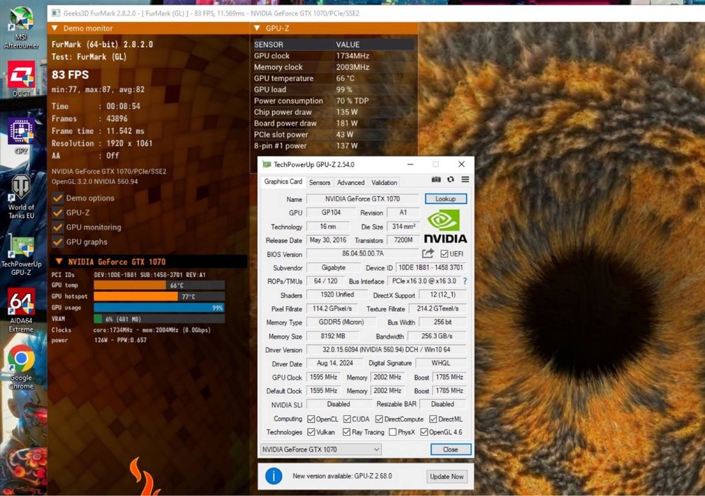 GTX1070 8gb/ Ryzen 5 2600/ 16gb DDR4 s-AM4 игровой компьютер ПК