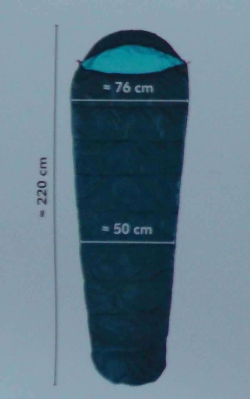Śpiwór Mumia 220x76cm z pokrowcem waga 0,75kg. -1 T Extreme