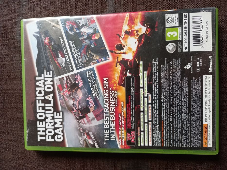Gra Formuła 1 na xbox 360 F1