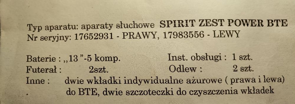 Sprzedam aparat słuchowy oticon.