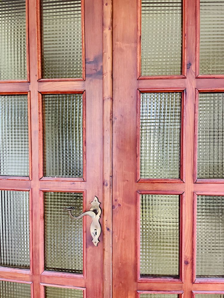 Drzwi Dwuskrzydłowe drewniane z ościeżnicą