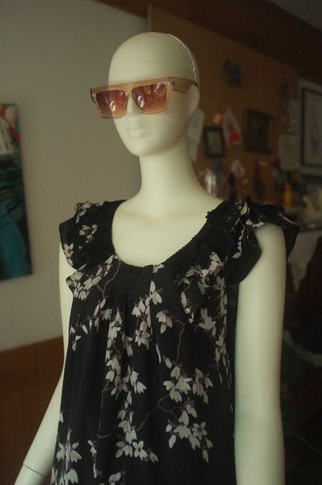 jedwabna letnia sukienka Belle by Oasis japan 100% silk zwiewna kwiaty