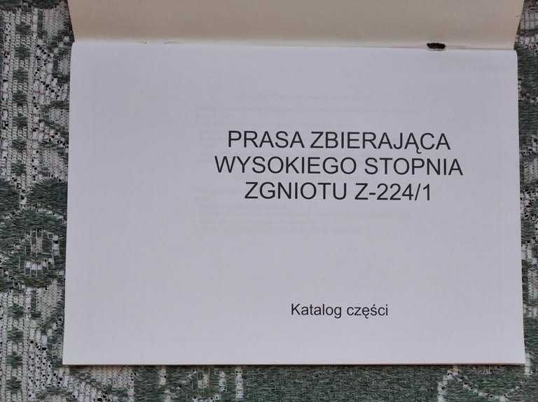 Sipma prasa kostkująca Z-224/1 katalog części