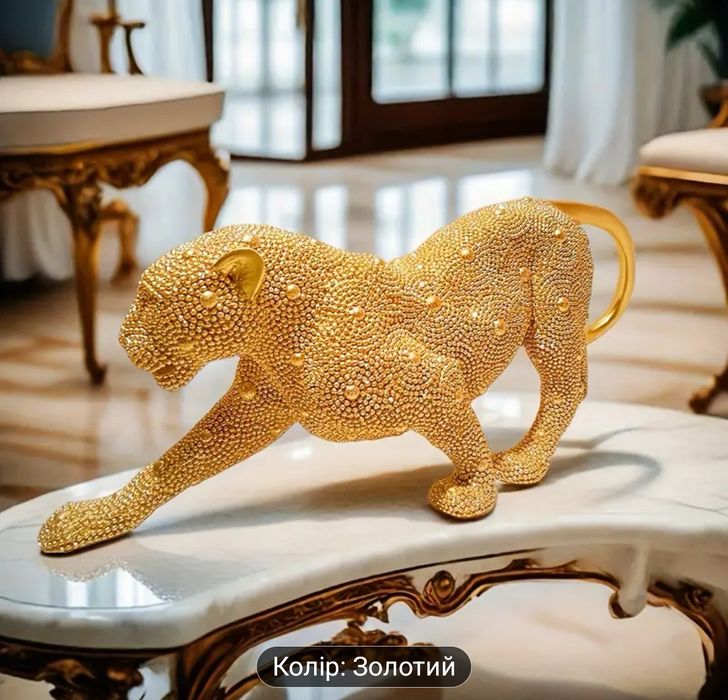 Статуетка Гепарда Із Точкового намиста 33см