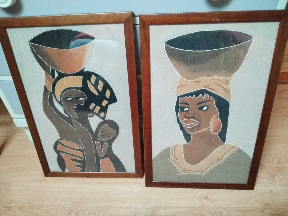 Quadros em areia pintada