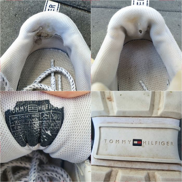 TOMMY HILFIGER sneakersy białe adidasy lekkie wyższa podeszwa 36 logo