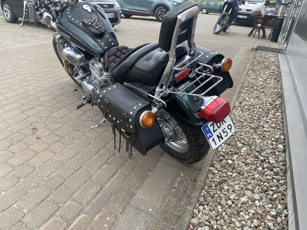 Yamaha XV 1100 Virago zareejstrowana ubrana kufry szyba