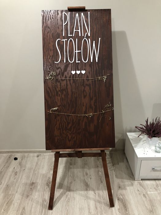 Tablica plan stołów wesele ślub
